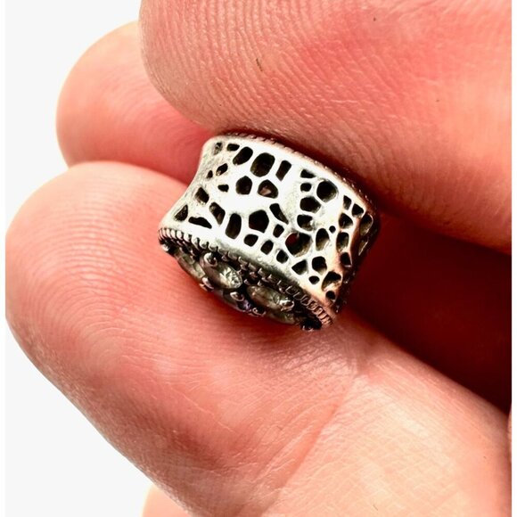 Pandora Sparkling Forget Me Not Charm 925 ALE Sterling Silver - Picture 2 of 5